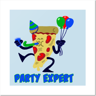 Pizza Party (with text) #1 Posters and Art